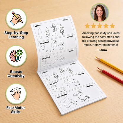 Montessori How to Draw Activity Book – Step-by-Step Learning & Drawing Practice