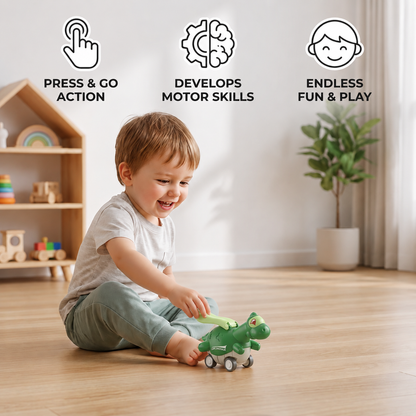 Press & Go Dinosaur Cars – Rolling Dinosaur Toys for Kids