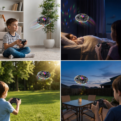 Remote Control LED Flying Saucer Drone