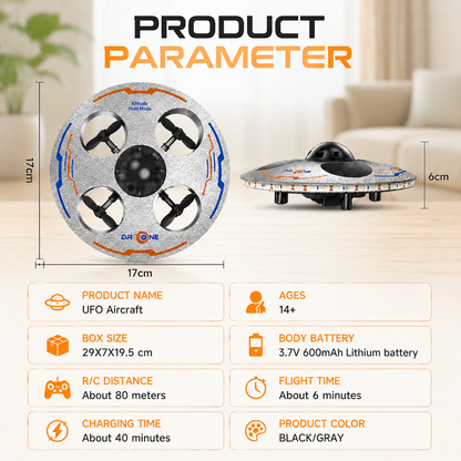 Remote Control LED Flying Saucer Drone