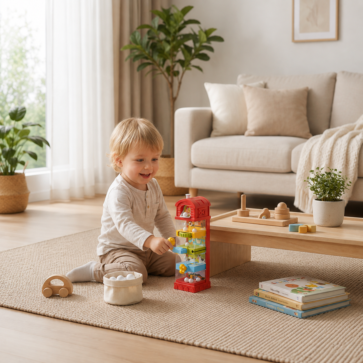Interactive Farm Ball Run Toy for Fine Motor & Problem-Solving Skills