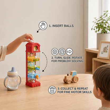 Interactive Farm Ball Run Toy for Fine Motor & Problem-Solving Skills
