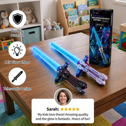 Glowing Telescopic Butterfly Sword Toy
