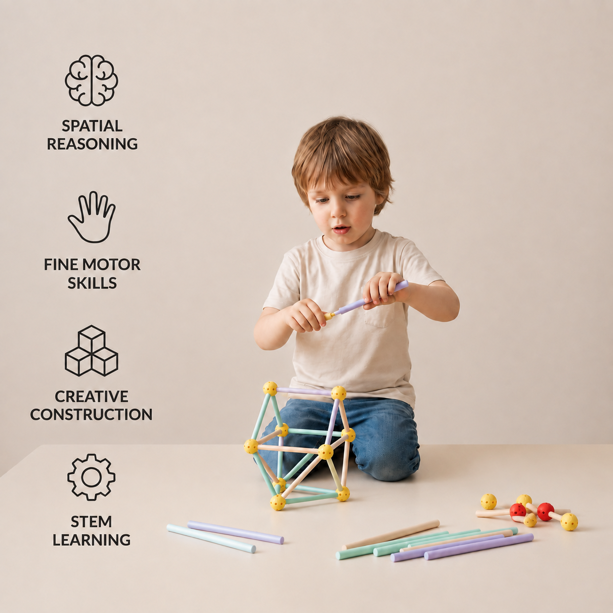 3D Geometry Building Kit – Educational Construction & Spatial Learning Toy