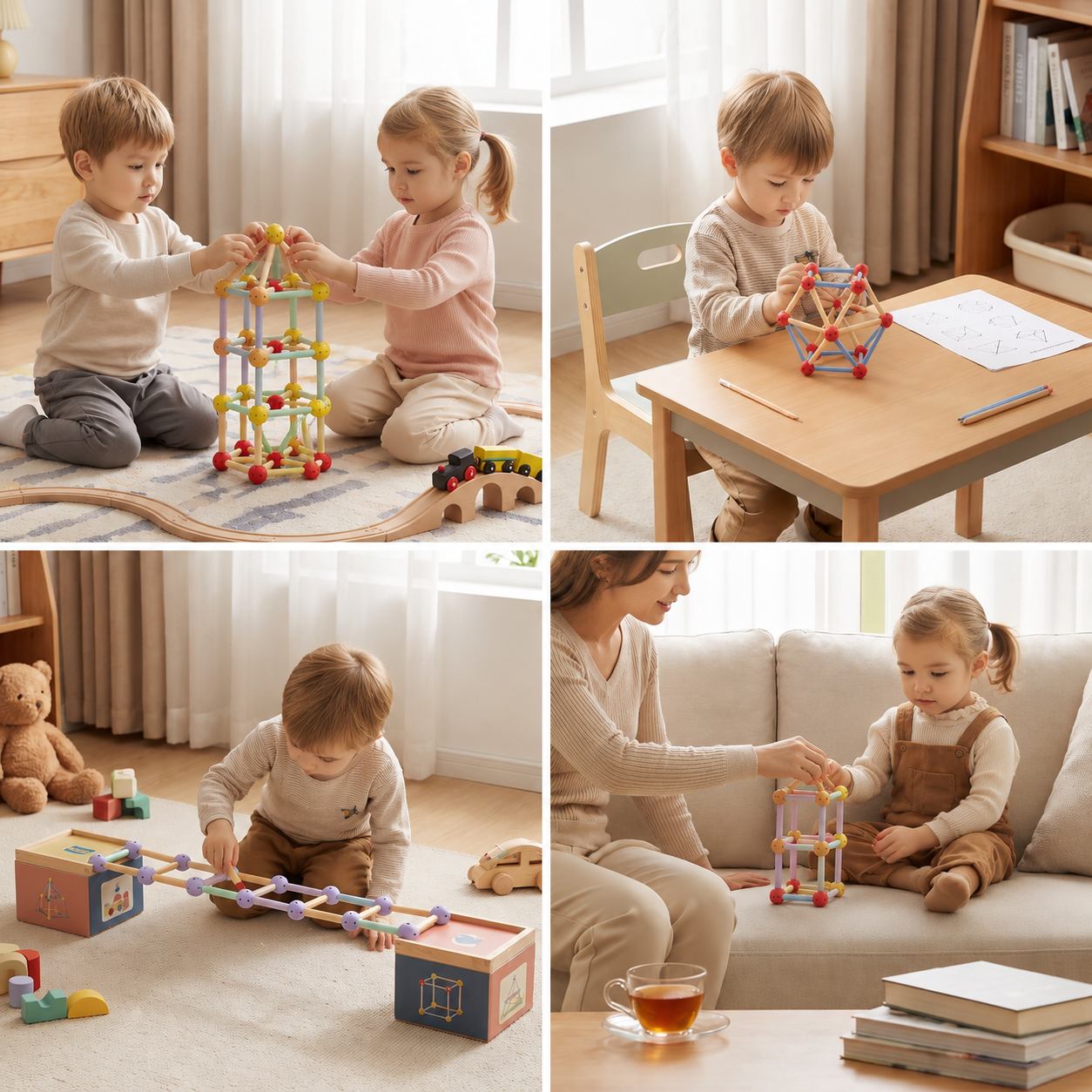 3D Geometry Building Kit – Educational Construction & Spatial Learning Toy
