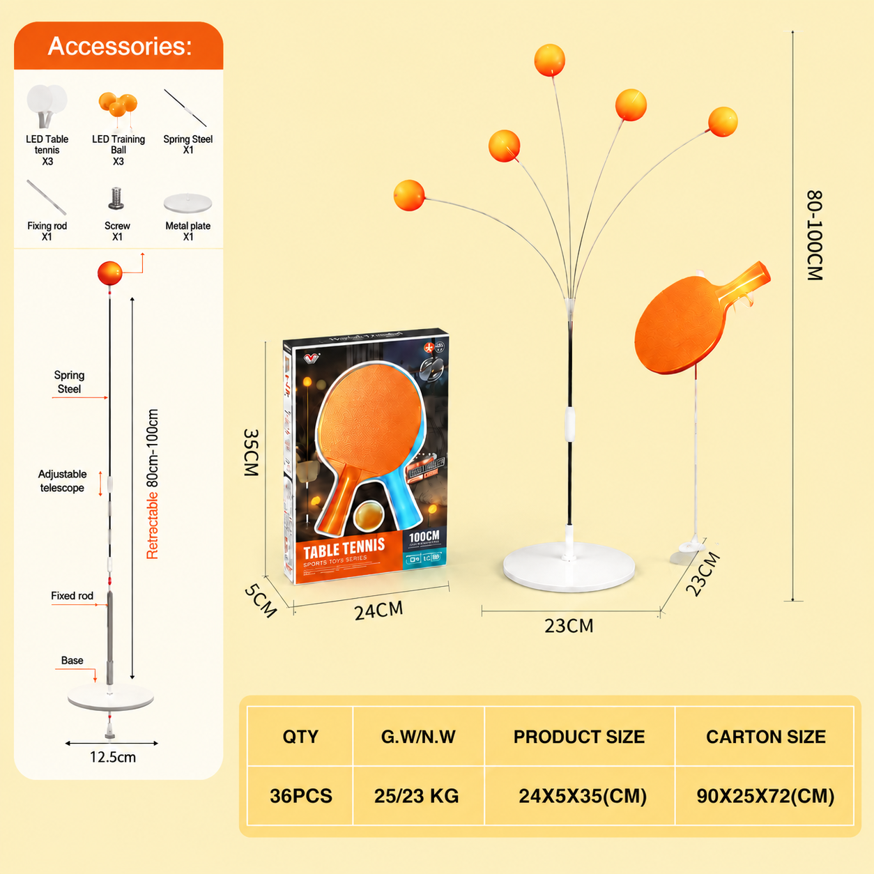 Interactive Light-Up Table Tennis Game for Kids