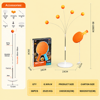 Interactive Light-Up Table Tennis Game for Kids