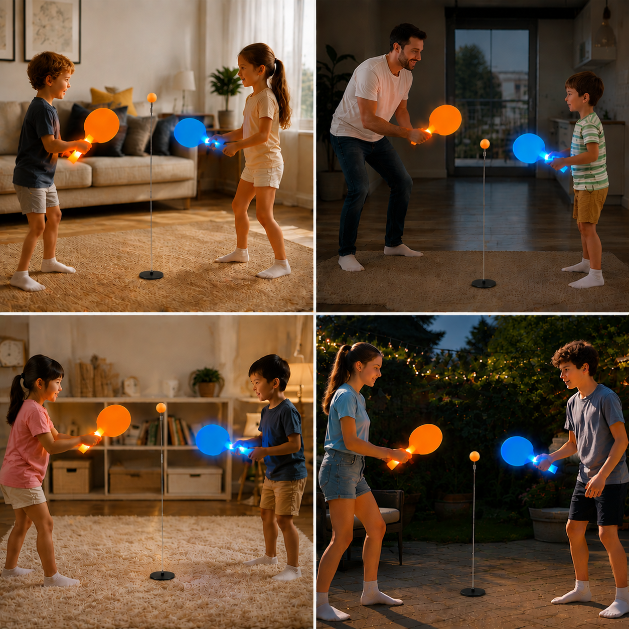 Interactive Light-Up Table Tennis Game for Kids