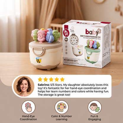 Montessori Flower Pot Color & Number Matching Learning Game