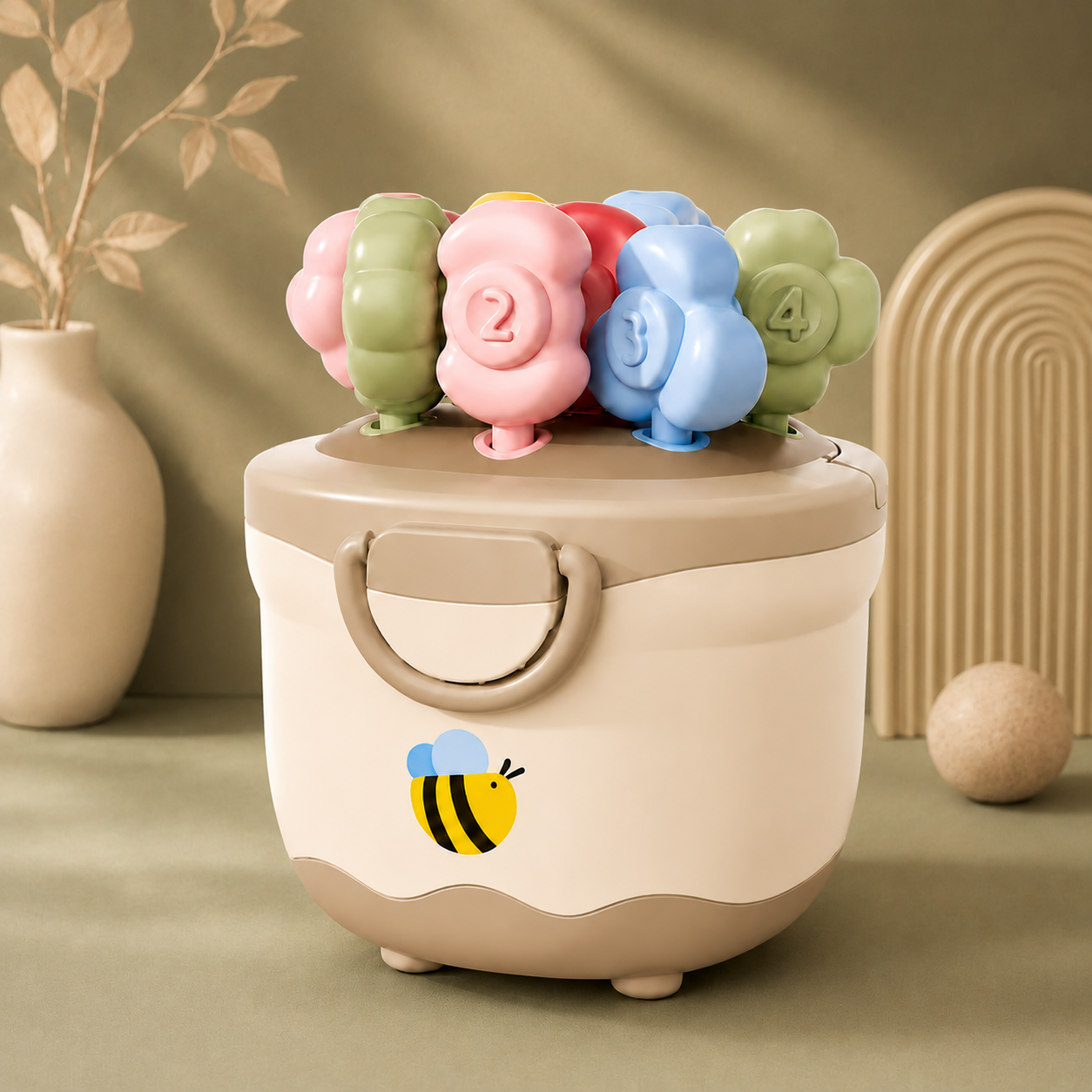 Montessori Flower Pot Color & Number Matching Learning Game