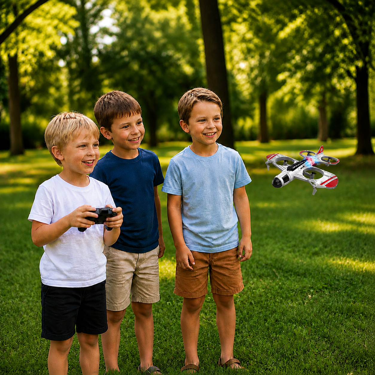 2-in-1 Remote Control Fighter Jet & Drone Toy