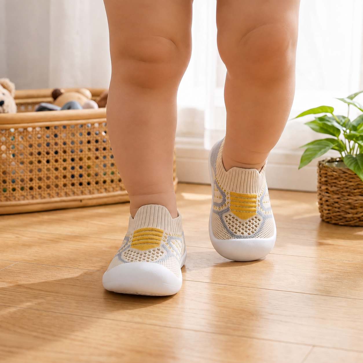 Soft Knit Anti-Slip Baby Sock Shoes for First Steps