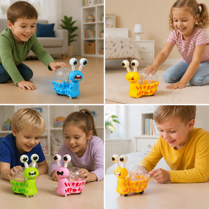 3-in-1 Moving Snail Toy with Basketball Hoop & Telescopic Eyes