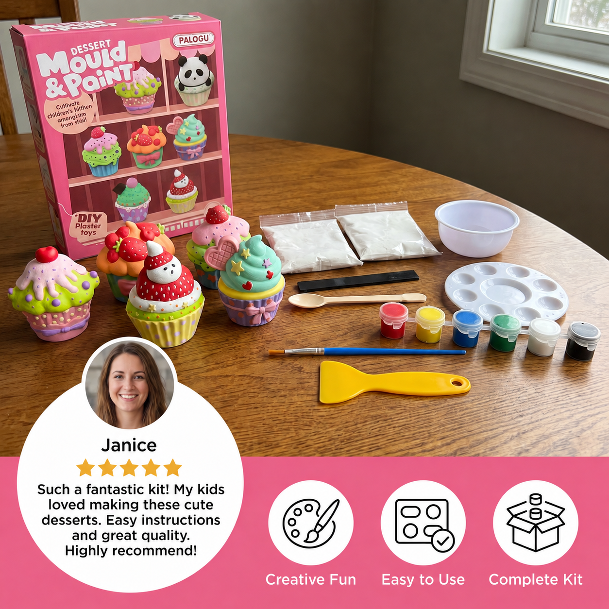 DIY Animal Plaster Painting Kit – Mold, Paint & Create Craft Set for Kids