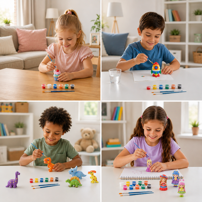 DIY Animal Plaster Painting Kit – Mold, Paint & Create Craft Set for Kids