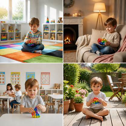 Colorful 3D Ball Building Set – Creative Construction & Fine Motor Skills Learning Toy for Kids