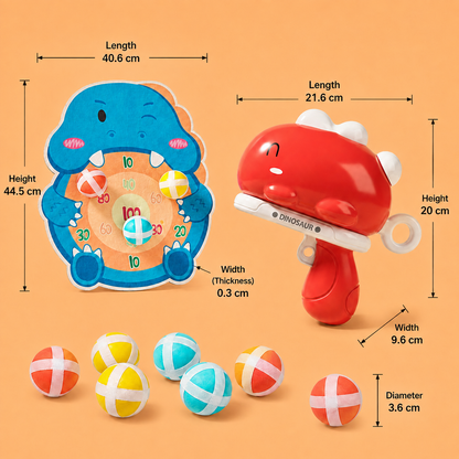 Dinosaur Sticky Ball Shooter – Target Shooting Game for Kids