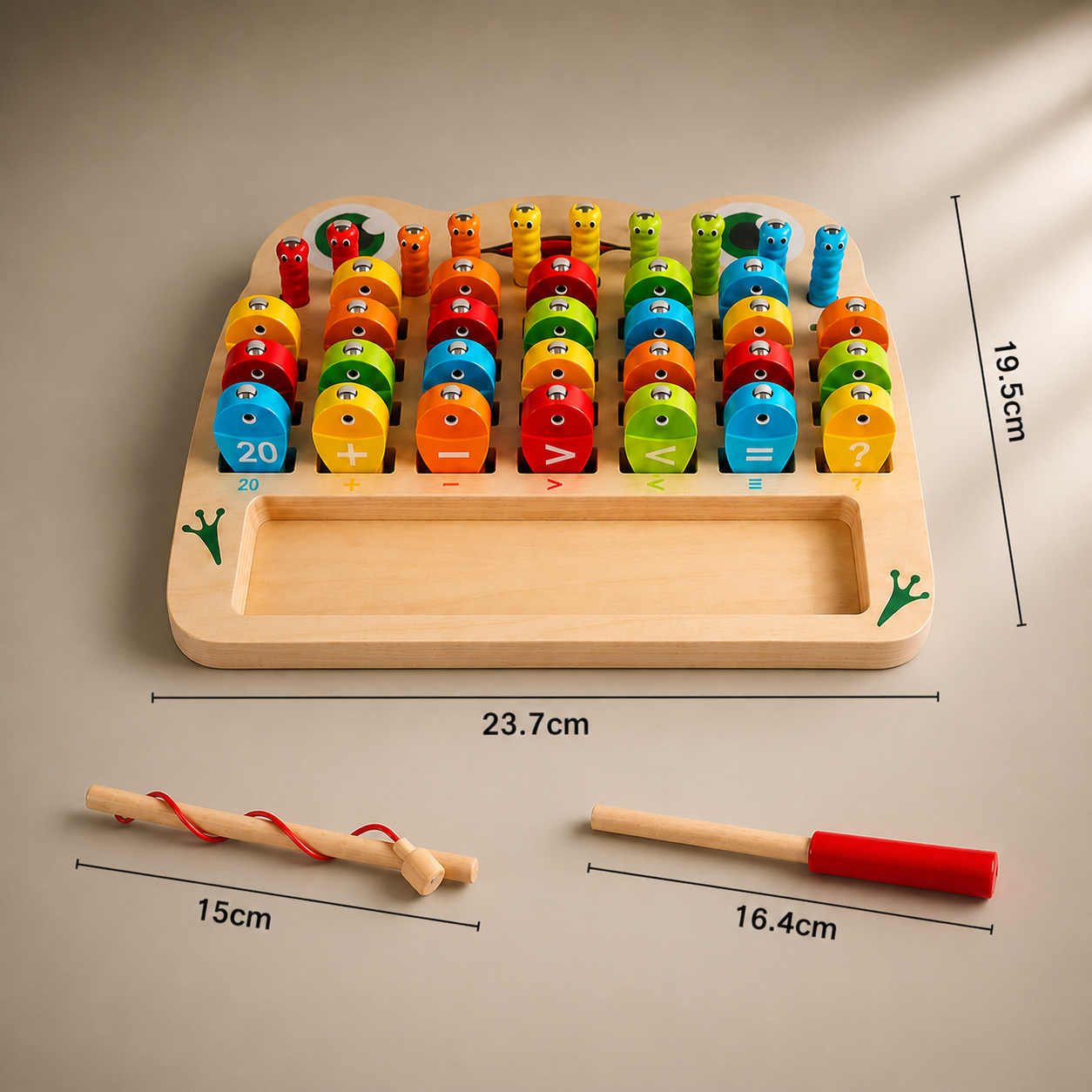 Wooden Magnetic Fishing Game – Alphabet, Math & Fine Motor Skills Learning Toy for Kids