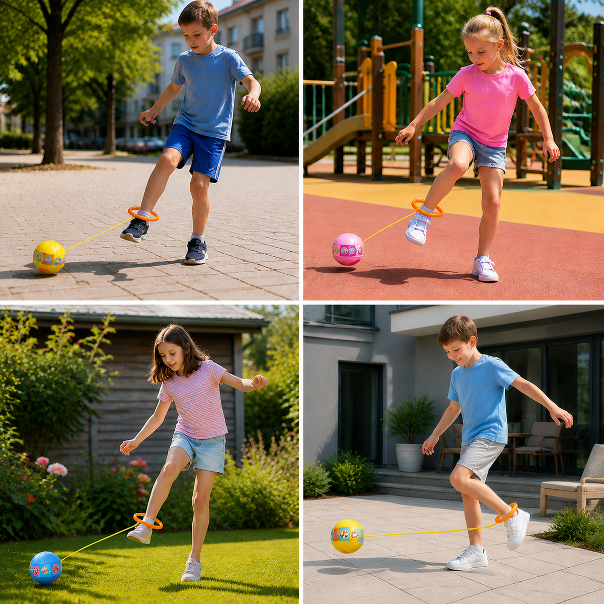 Interactive Skip Ball Ankle Swing Toy for Kids