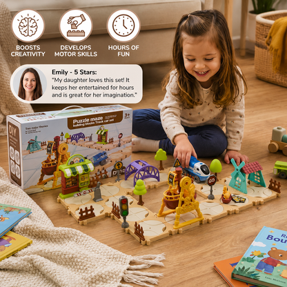 DIY Amusement Park Railway Building Set