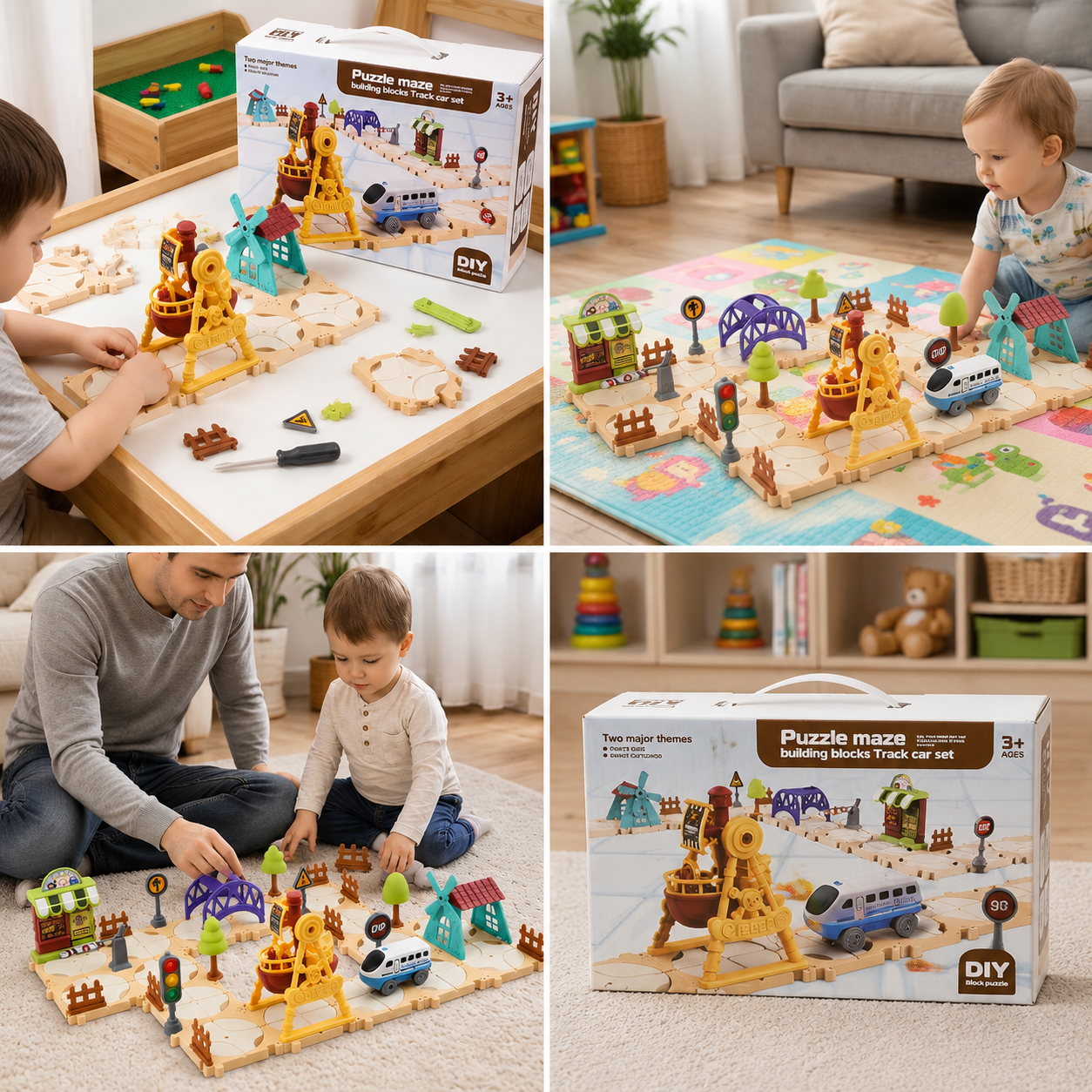DIY Amusement Park Railway Building Set
