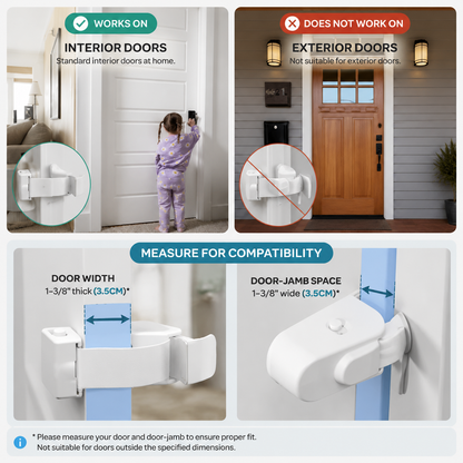 No-Drill Child Safety Door Lock