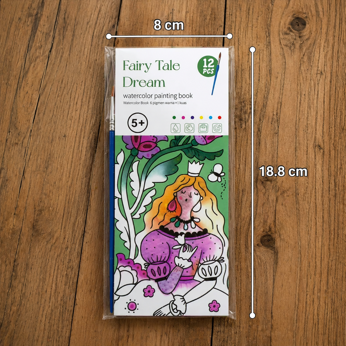 All-in-One Watercolour Painting Book with Built-In Paint & Brush