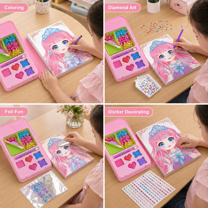 Princess Diamond Painting & Foil Art Book Craft Kit