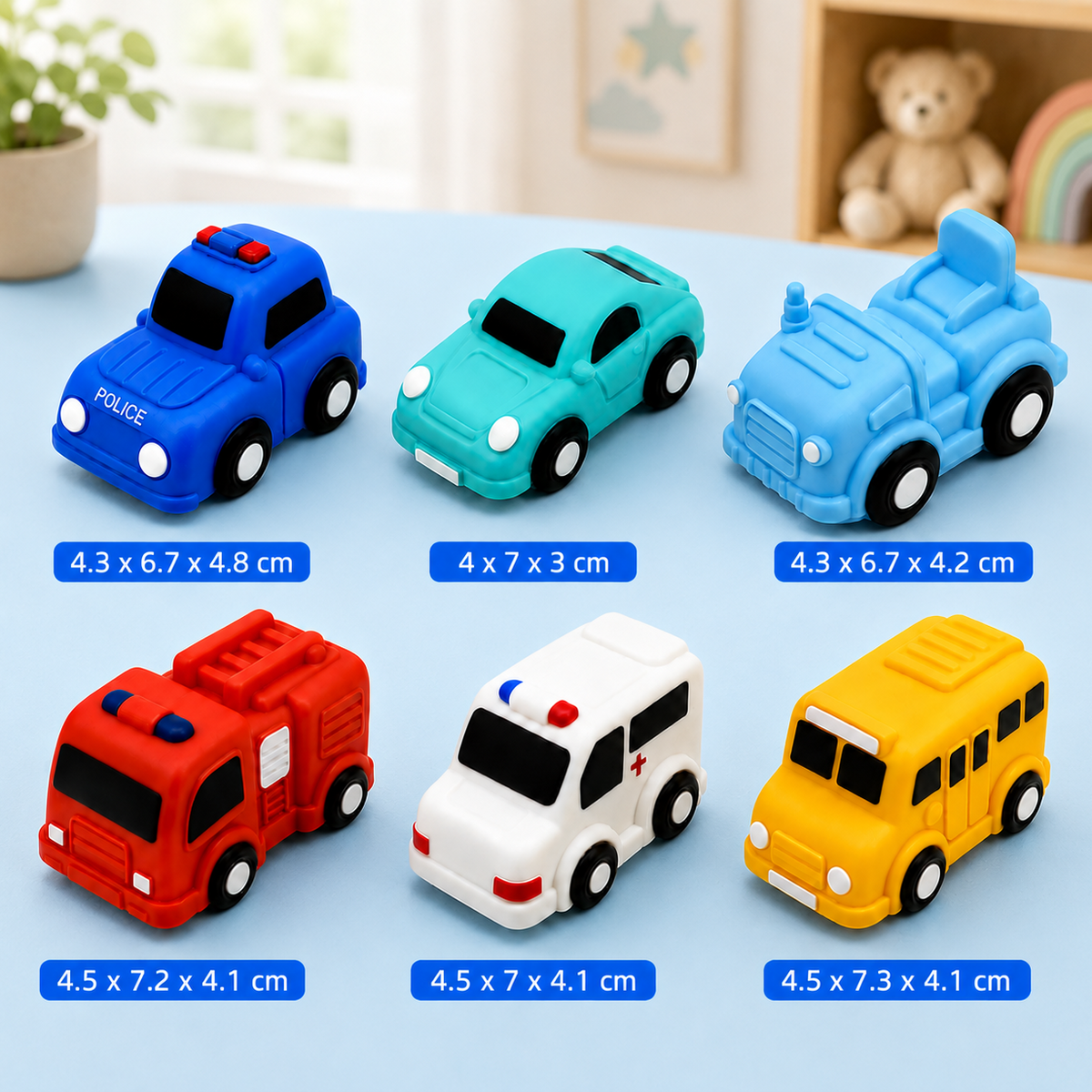Light-Up Bath Toy Car Set – Water-Activated Baby Bath Toys