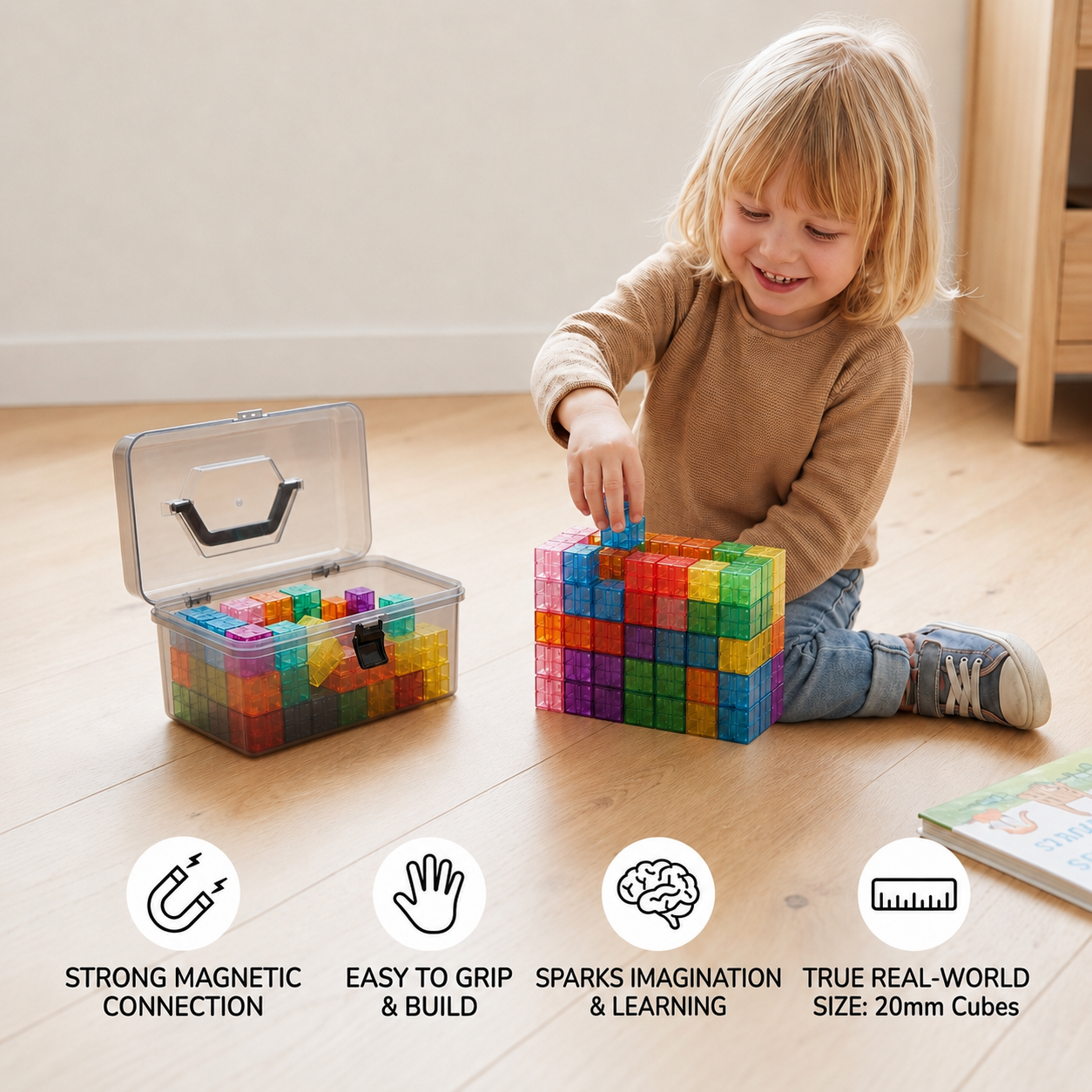Montessori Cube Building Block Set for Kids