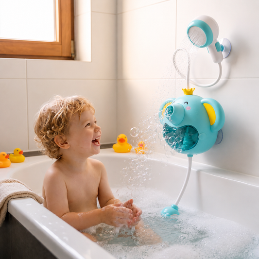 Musical Elephant Bubble Bath Toy with Shower Head