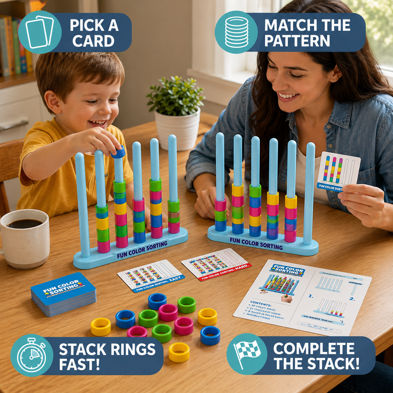 Color Stack Challenge – Fast-Paced Color Matching Party & Family Game