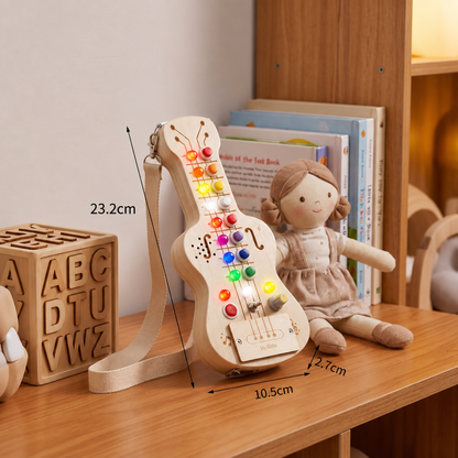 Wooden Light & Sound Guitar Busy Board