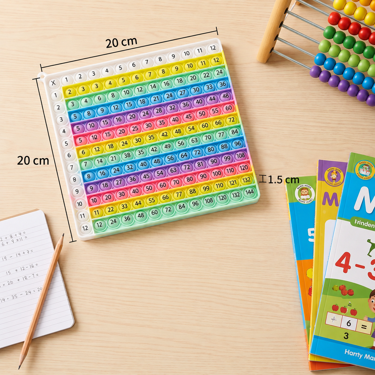 Rainbow Pop Math – Multiplication Fidget Learning Toy