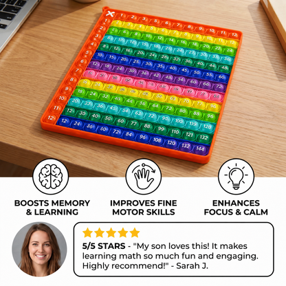 Rainbow Pop Math – Multiplication Fidget Learning Toy