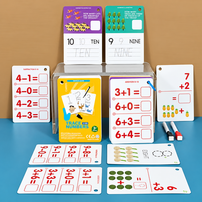 Reusable number and letter tracing book for children
