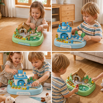 Magnetic Dream Castle & Garden Playset for Kids