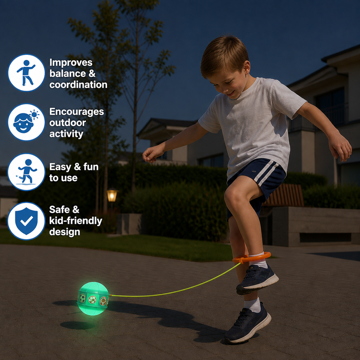 Interactive Skip Ball Ankle Swing Toy for Kids
