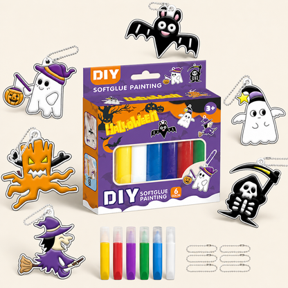 DIY Christmas No-Bake Glue Painting Ornament Craft Kit for Kids