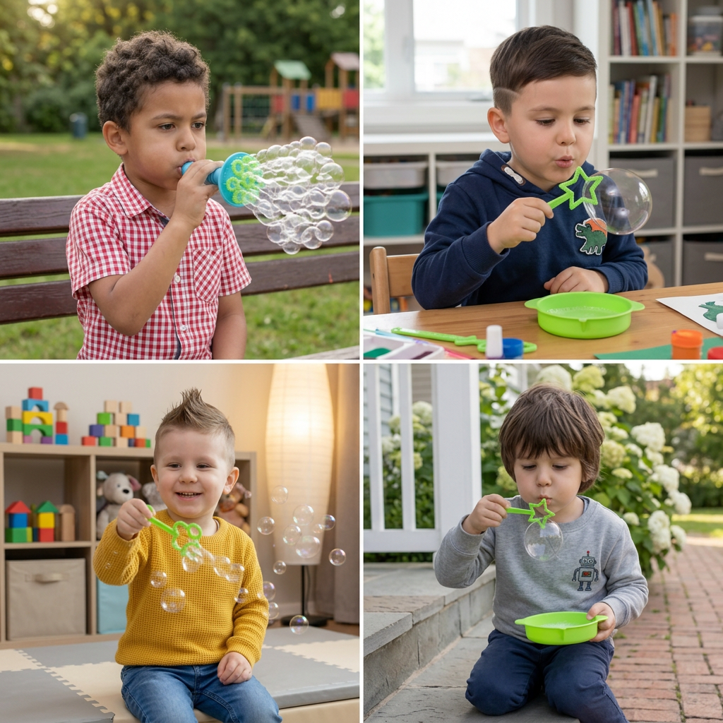 Magic Bubble Blower Stick Set