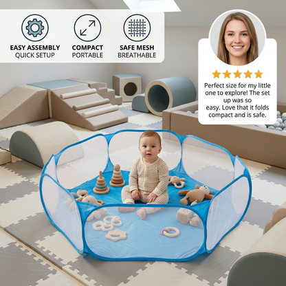 Portable Pop-Up Baby Playpen Tent for Toddlers