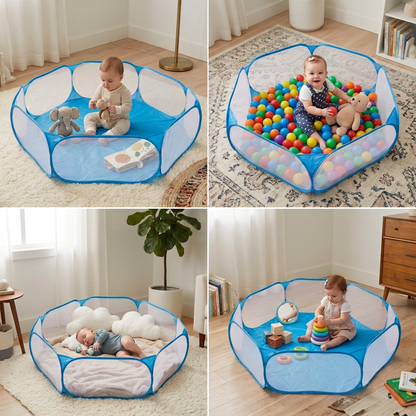 Portable Pop-Up Baby Playpen Tent for Toddlers