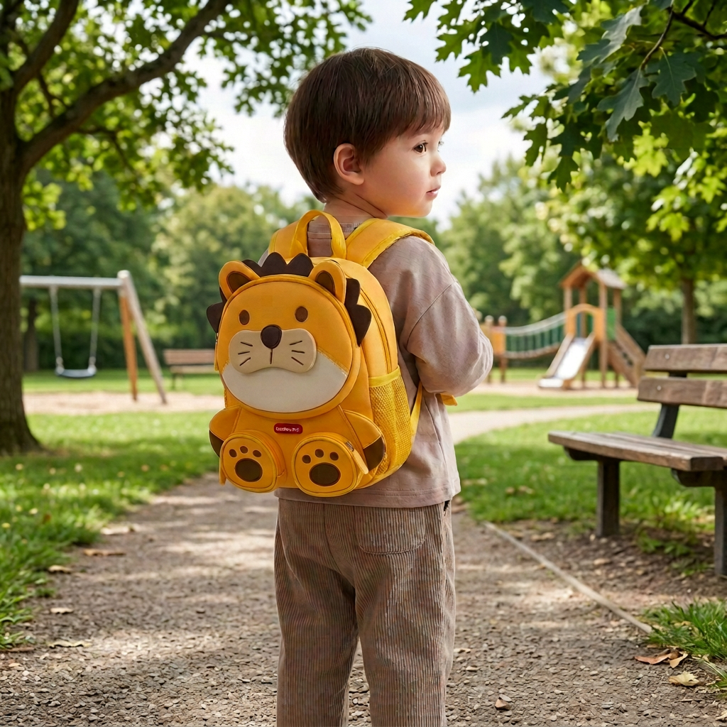 Kids Cartoon Animal Backpack – Lightweight Multi-Pocket School Bag