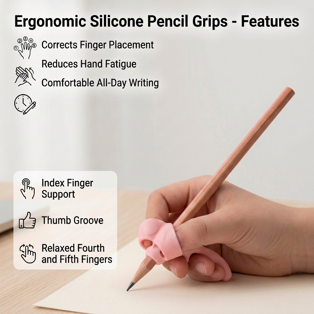 Ergonomic Silicone Pencil Grips