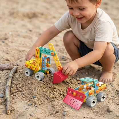 9-in-1 STEM Construction Vehicle Building Kit