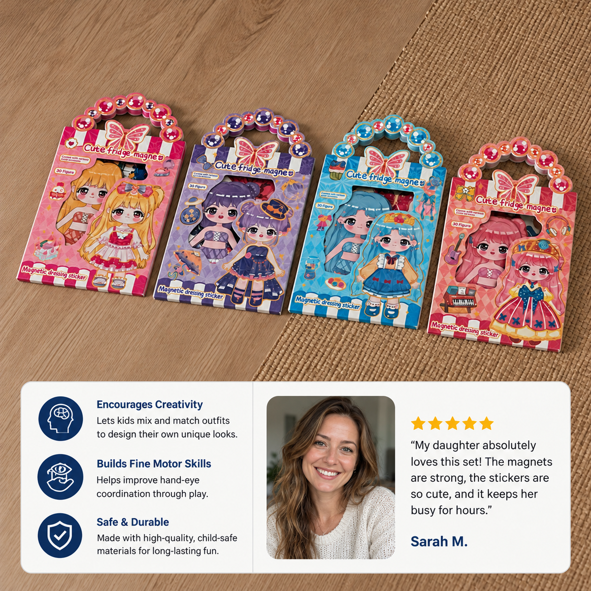 Princess Magnetic Dress-Up Set with 3D Stickers