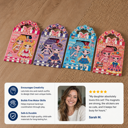 Princess Magnetic Dress-Up Set with 3D Stickers
