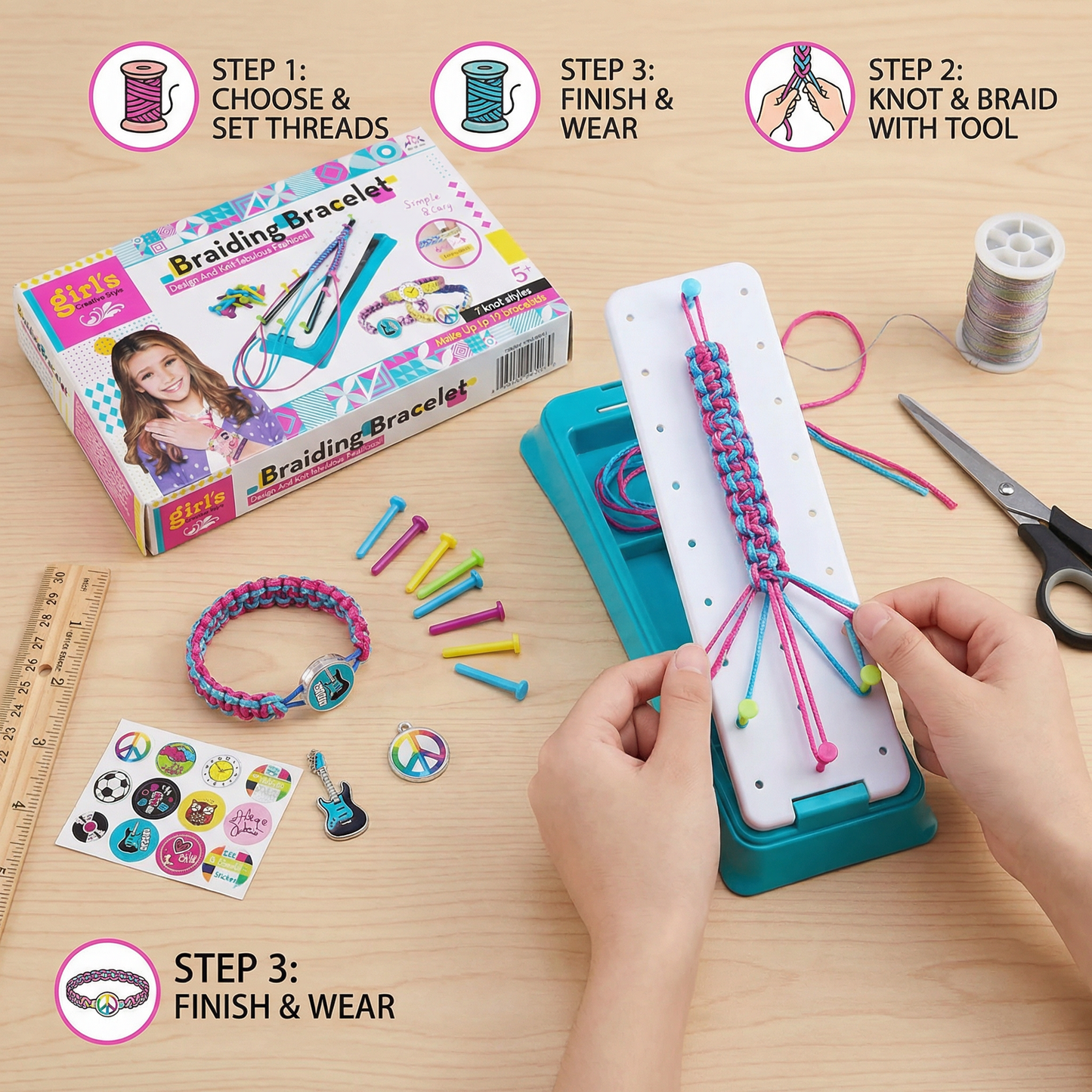 DIY Braiding Bracelet Kit