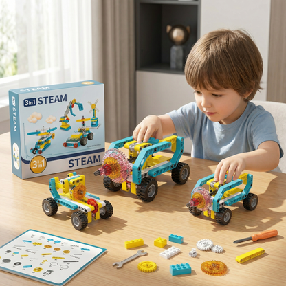 3in1 Science and Engineering Building Blocks Play Set