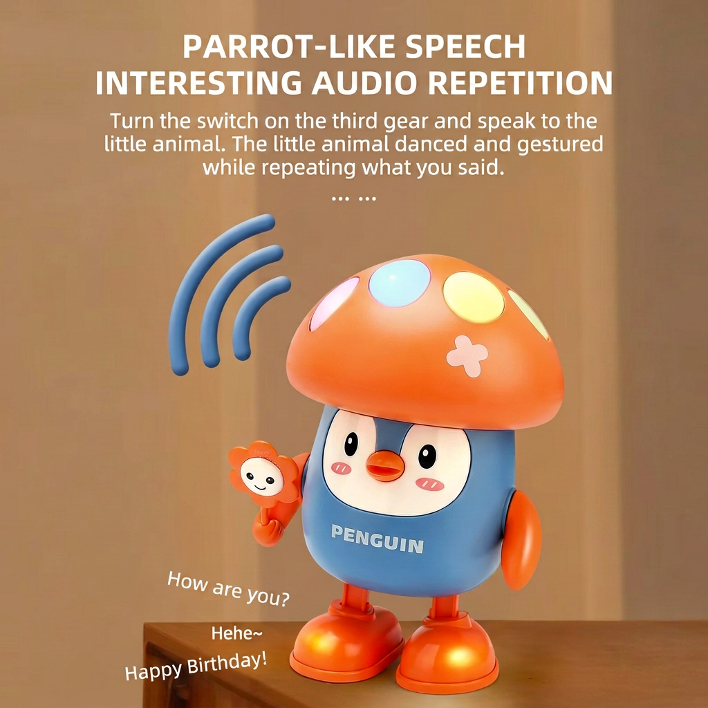 Interactive Talking & Dancing Penguin Toy with Music